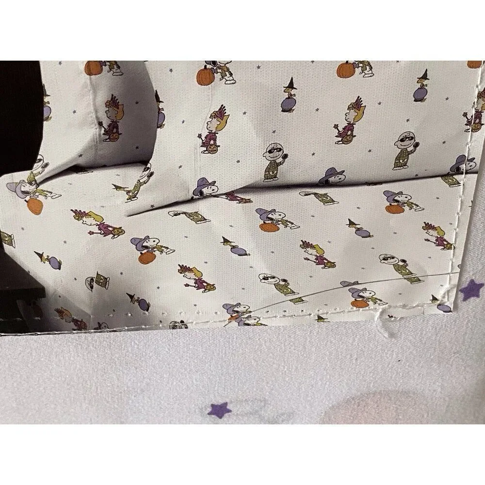 Peanuts Snoopy Charlie Brown Halloween Costumes FULL‎ Size Sheet Set NEW